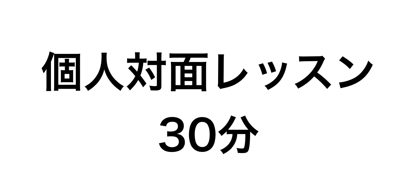 個人対面レッスン 30分
